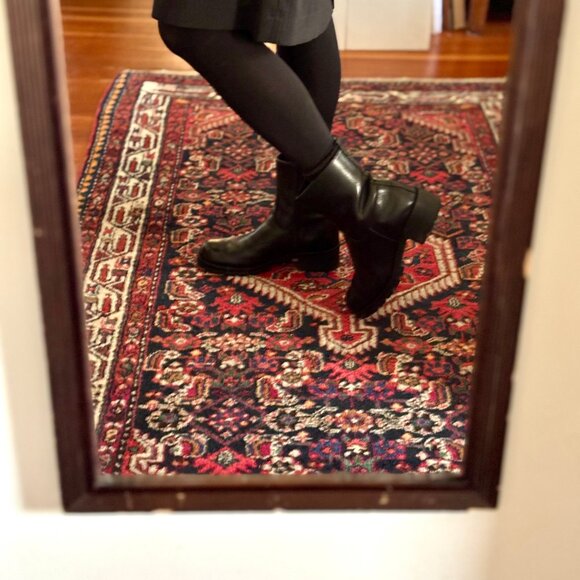 Santana Canada Womens Black Leather Side Zipper Lug Sole Boots Size 9.5 M - Picture 11 of 12